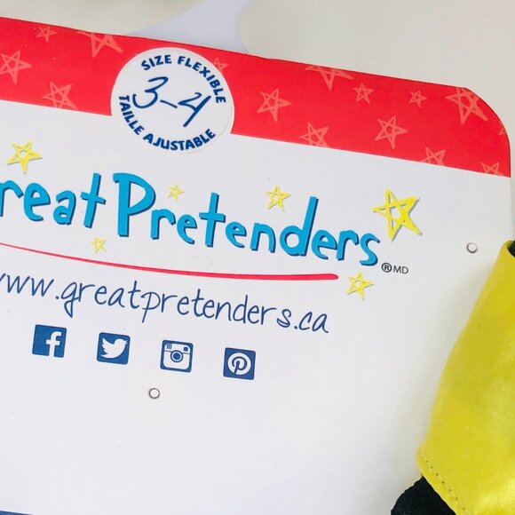 New w/Tag-Great Pretenders Batman Costume Set w/ Cape, Mask, Wristbands Size 3-4 - Picture 5 of 16